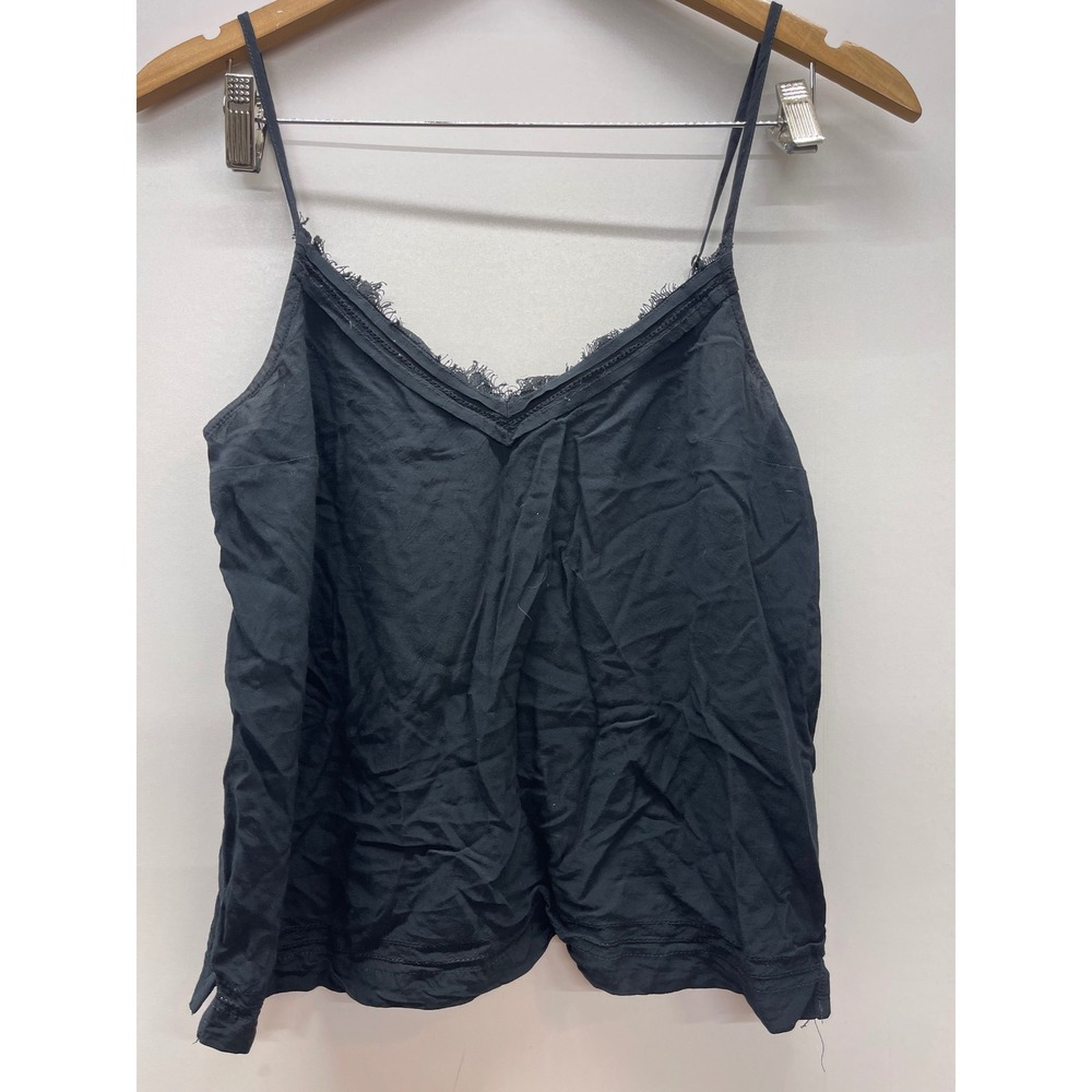 Abercrombie & Fitch Womens Black Lace Trim V-Neck Cami Tank Top Small
